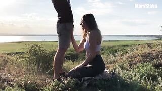 A girl was having training outdoors when a man came and fucked her properly