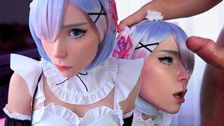 Kawaii Maid Cosplay for the Boss to Fuck and Cum in Mouth