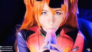 Asuka Langley-Short hair, cute bear costume, amazing fuck doll - Babes
