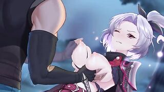 Sex with a girl assassin from the game Poreo