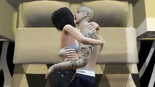 3D Hentai - Justin & Selena sex in a passionate, animated encounter