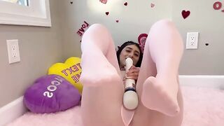 Violet Myers plays with her big ass on Valentine's Day, showcasing her sensual side