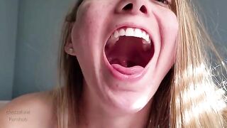 My mouth is full of spit, come and see