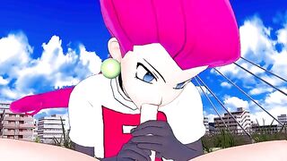 Jessie from Team Rocket wants to fuck your rocket Pokemon in this POV hentai