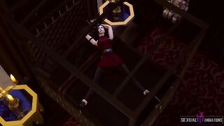 Ada Wong from Resident Evil captured and fucked by a police zombie girl
