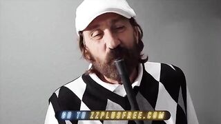 A cute girl tried to get closer to her stepdad by playing golf