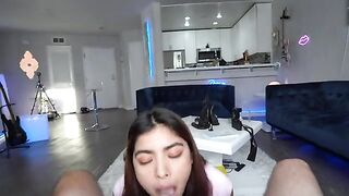Slut Hazel Heart has to taste the biggest cock ever, a challenge!