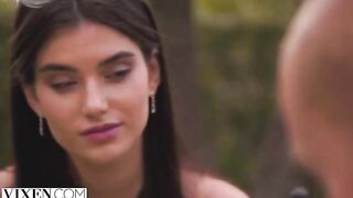 Alberto takes charge in a steamy encounter with shy brunette Stefany on VIXEN