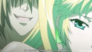 Hentai girl with a big ass fucked by two men