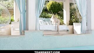 Skinny teen Lola Fae gets fucked by the pool