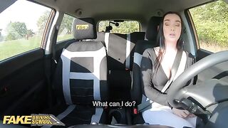 Fake driver's school teacher cheats with student girl in a car