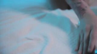 A sexy teen gets excited and masturbates with a Hitachi wand