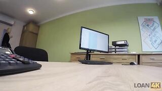 The woman entrepreneur needs money, so she has sex with the loan officer in an intense encounter