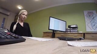 The woman entrepreneur needs money, so she has sex with the loan officer in an intense encounter