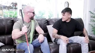 A blind man tricked sexy brunette Vienna Black into rough sex