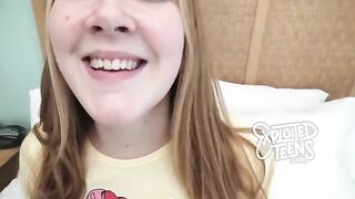 Redhead teen with freckles and bright pubic hair gets fucked hard
