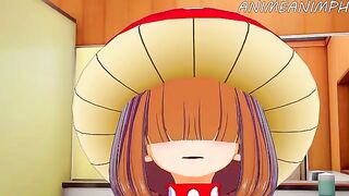 My Hero Academia Kinoko Komori gets her pussy railed in this hot hentai vid