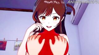 Rent a Girlfriend Chizuru Mizuhara's special service - Hentai Scene
