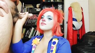 I'm quitting porn - a sexy clown girl performs her last BJ