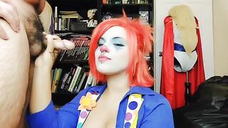 I'm quitting porn - a sexy clown girl performs her last BJ