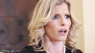 Cory Chase, a dominant MILF, takes on her stepdaughter Chloe Cherry in a steamy encounter
