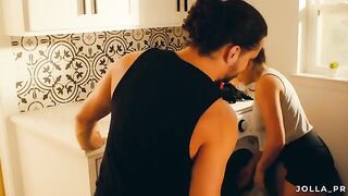 The husband rewarded his wife with passionate sex for completing the chore