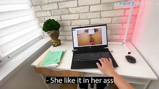 A stepson got caught masturbating to photos of his hot stepmom in a compromising way