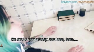 The schoolgirl was fucked by a teacher in the ass for her attitude