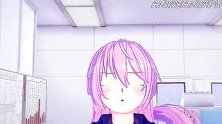 Micchon Shikimori fucks passionately from behind in this hot hentai scene