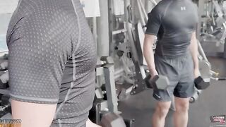 Accidental sex with a personal trainer ends in a creampie