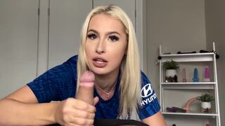 Petite blonde in doggy style gets her pussy smashed after winning the trophy