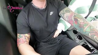 My wife deepthroated my cock while driving in public