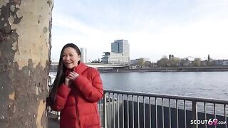 First rimjob and porn with Asia College Girl Luna I, a rough pickup scene