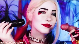 Big dick for Harley Quinn cosplay, MollyRedWolf’s intense scene