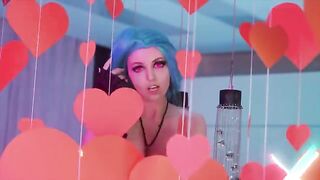 A sexy cosplay Jinx Valentine edition with a special focus on intense anal action