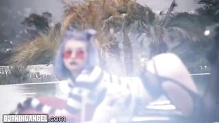 Goth Princess Arya Fae gets her asshole gapped and screwed