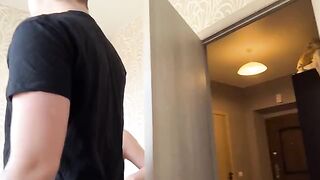 I wanted to rent a room, but I got a blowjob from a cute 18 y.o. babe instead