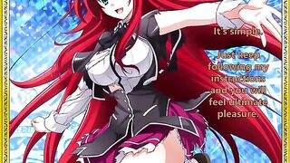 Rias welcomes her new servant in a provocative style
