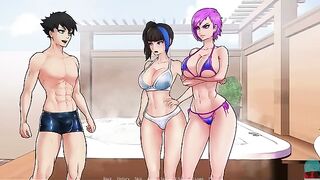 You are trapped with a group of goddesses in a confined space