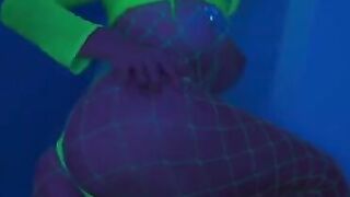 Sperm flows over the body of a naughty girl who loves to play with toys