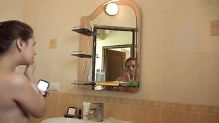 Old and hairy mature gets up early to masturbate her cunt