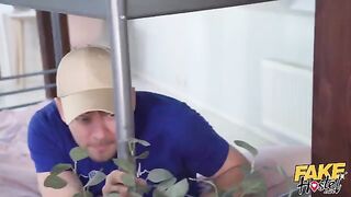 A cheating girl gets caught and fucks in a hostel scene