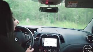 Two girls fucked a stranger in the forest, intense!