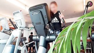 A sporty girl finds the energy for sex after her workout session