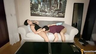 A movie night with a friend turned into a hot session