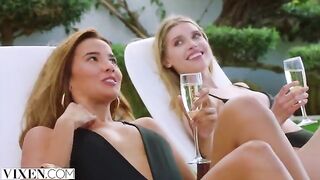 A dream foursome with hot girls Agatha, Freya, and Lika on Vixen