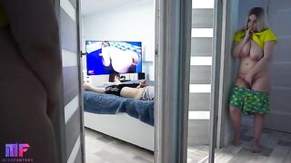 Pervert stepdad spies on his stepdaughter in the kinkiest way