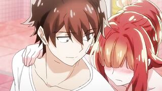 The red-haired tsundere gets fucked in missionary after a relaxing massage