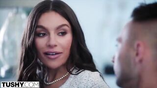 Gorgeous brunette April tries anal sex for the first time in stunning HD with TUSHY