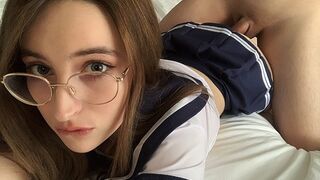 A stepsister fucks hard with her boyfriend for better marks - BellaMurr